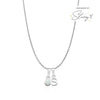 Stacey's Stories Initial & Birthstone Necklace (Silver)