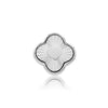 Textured Clover Charms (Silver) - Heart
