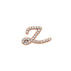 Fixed Charm - Pave Initial Charm (Rose Gold)