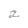 Fixed Charm - Pave Initial Charm (Silver)
