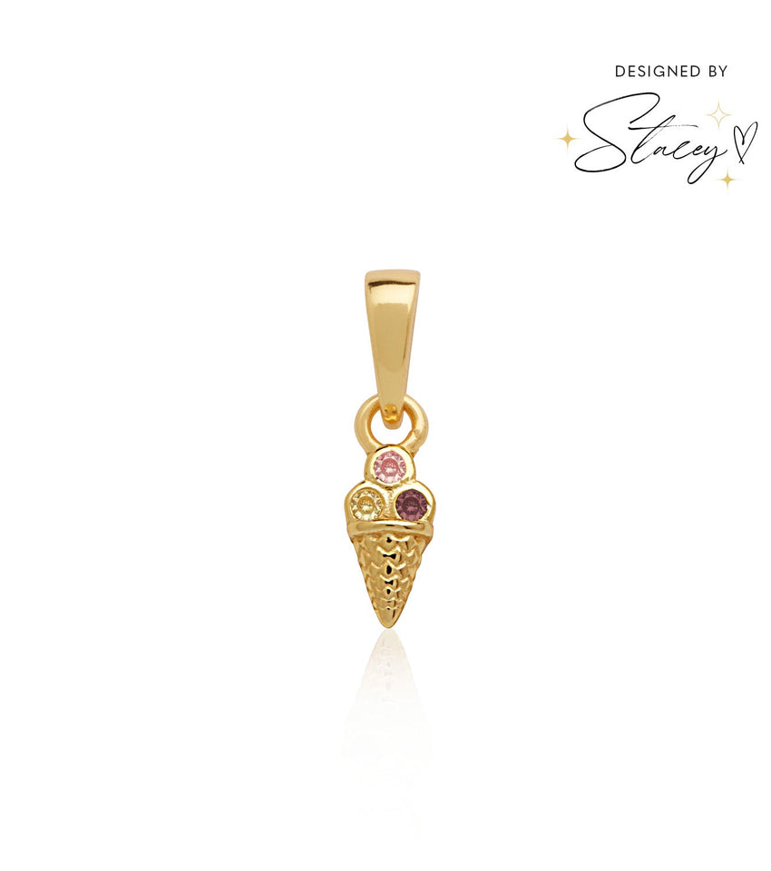 Stacey's Stories Ice Cream Charm (Gold)