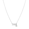 Luxe Crystal Date Necklace (Silver)