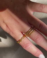 Sterling Silver Twisted Ring (Gold)
