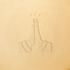 Stamped - Praying Hands Disc Icon (Gold)