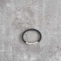 Black Moonstone Bracelet Bead (Silver)