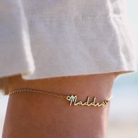 Signature Name Anklet (Gold)