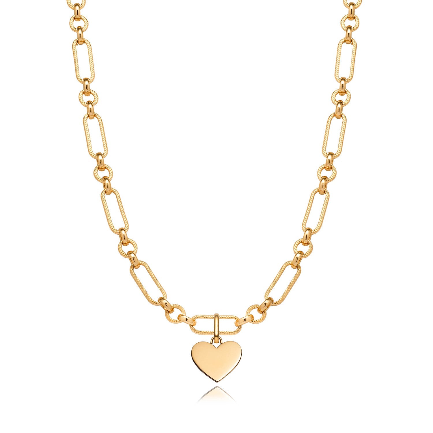 Heart Figaro Chain Necklace