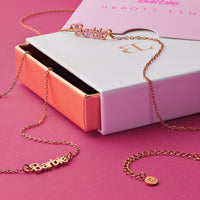 Pink Barbie Necklace (Gold)