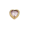 Barbie Studs - Crystal Heart (Gold)