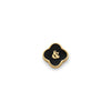 Black Enamel Clover Charms (Gold) - &