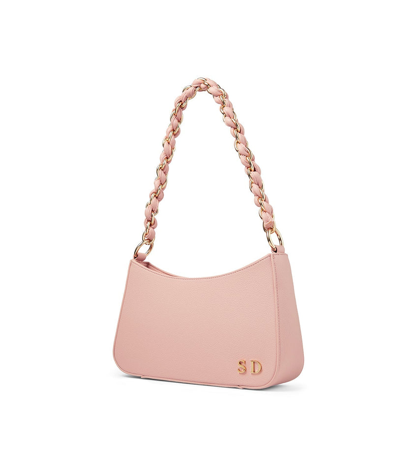 Blush Pink Chain Strap Shoulder Bag