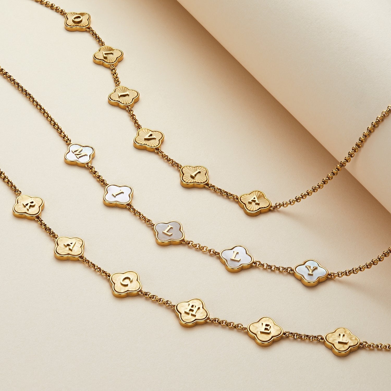 Clover Custom Name Necklace (Gold) Abbott Lyon