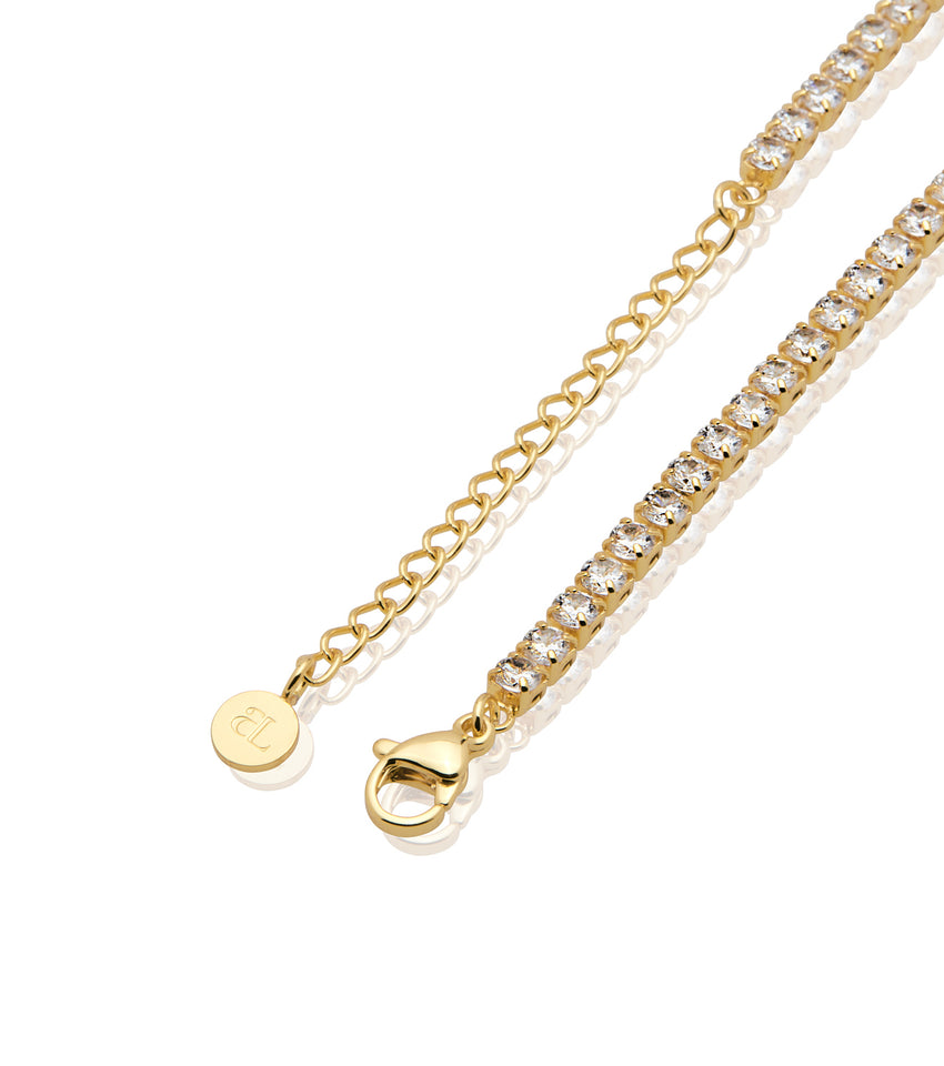 Tennis Necklace (Gold)