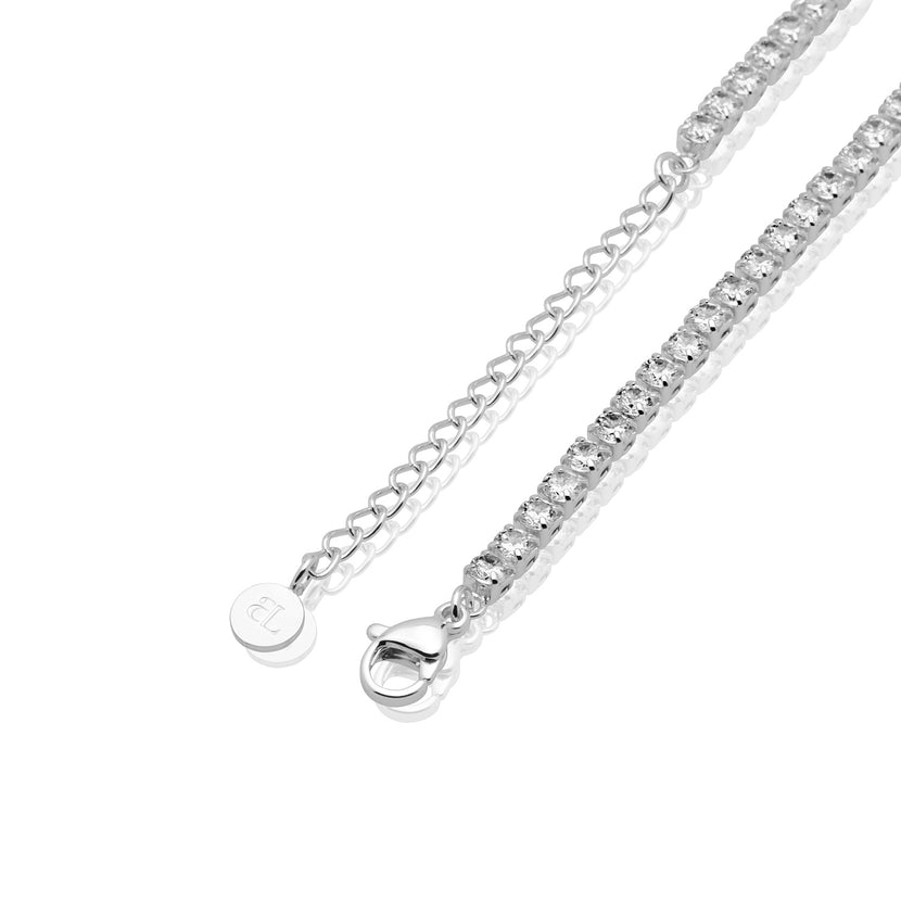 Tennis Necklace (Silver)