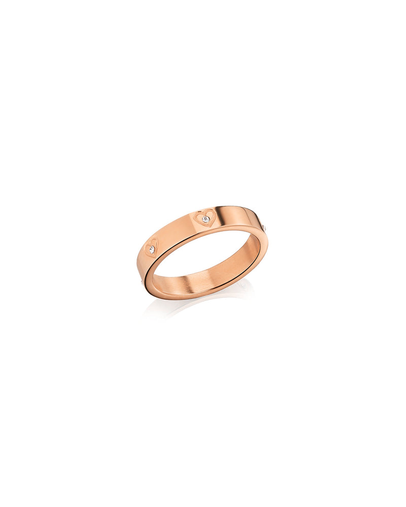 Crystal Heart Ring (Rose Gold)
