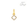 Stacey's Stories Crystal Clover Charm (Gold)