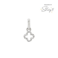 Stacey's Stories Crystal Clover Pendant (Silver)