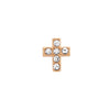 Fixed Charm - Crystal Cross Charm (Rose Gold)