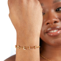 Crystal Custom Name Bracelet (Gold)