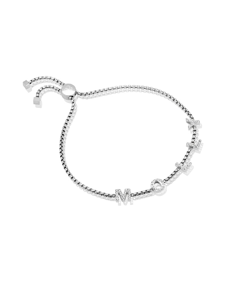 Crystal Custom Name Bracelet (Silver)