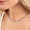 Crystal Custom Name Necklace (Silver)