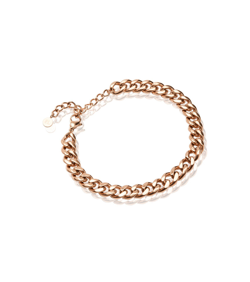 Curb Chain Bracelet (Rose Gold)