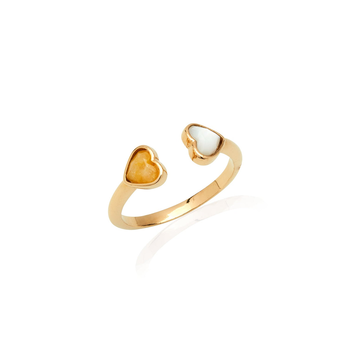 Custom Heart Birthstone Ring