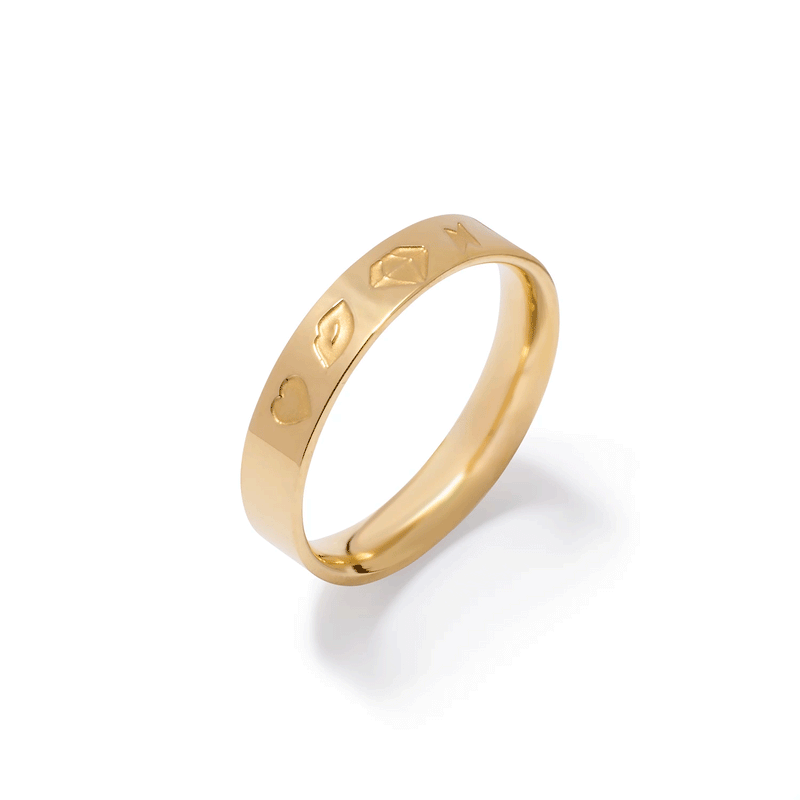Custom Stamped Ring (Gold)
