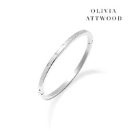 Custom Stamped Bangle (Silver)