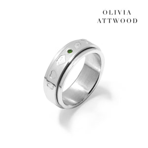 Custom Stamped Fidget Ring (Silver)