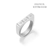 Custom Stamped Flat Top Ring (Silver)