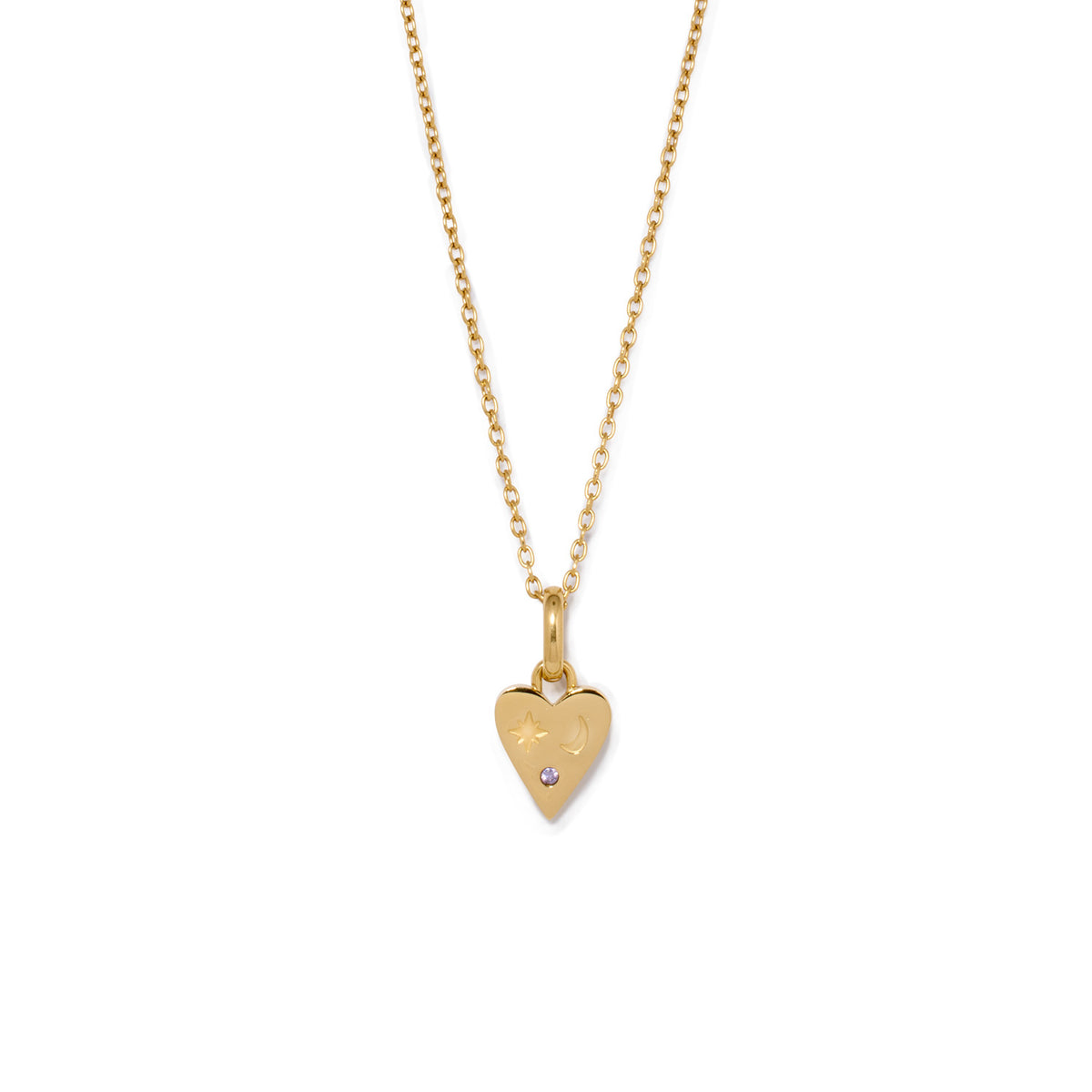 Custom Stamped Heart Pendant Necklace