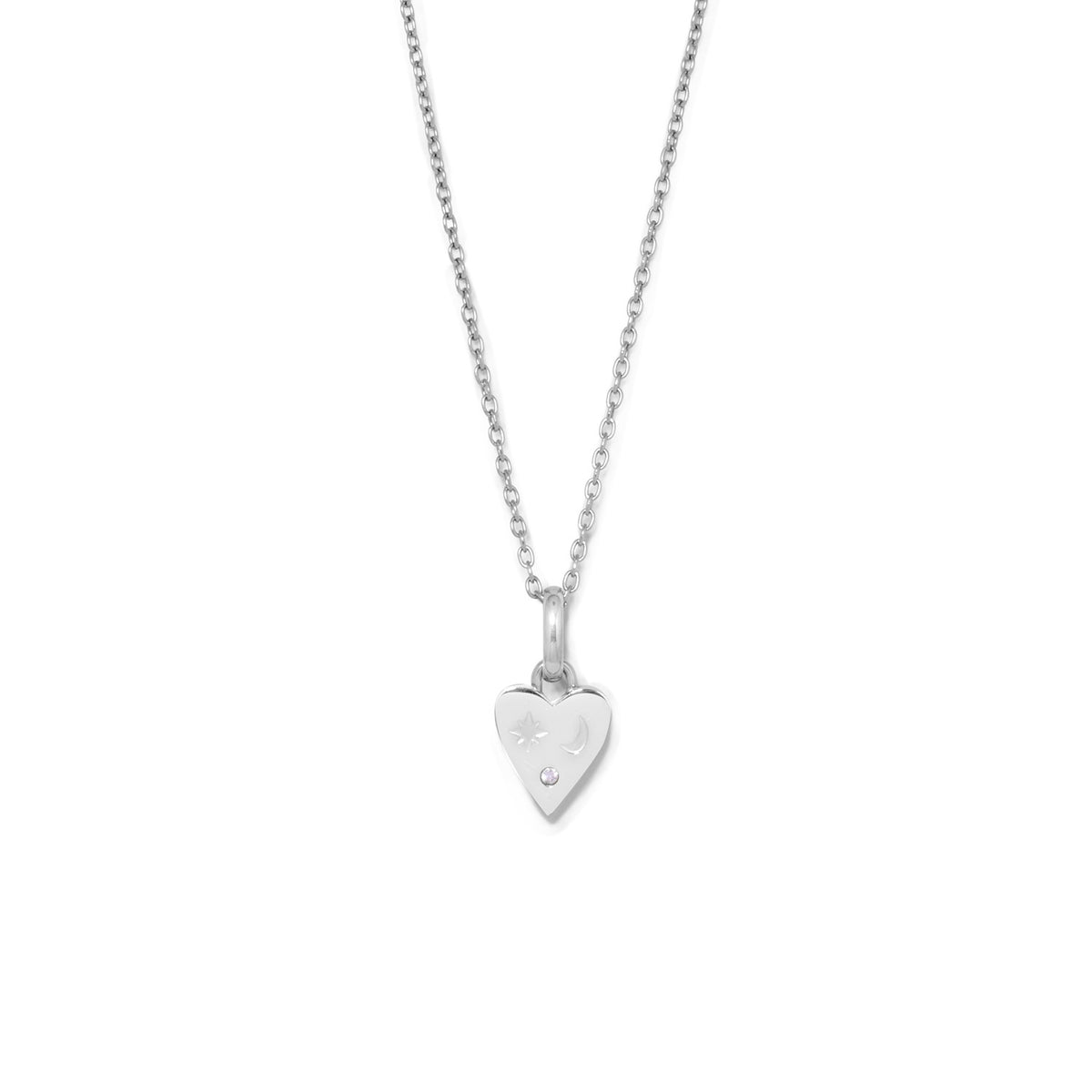 Custom Stamped Heart Pendant Necklace
