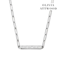Custom Stamped Bar Necklace (Silver)