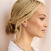 Custom Stamped Name Chunky Hoop Earrings (Silver)