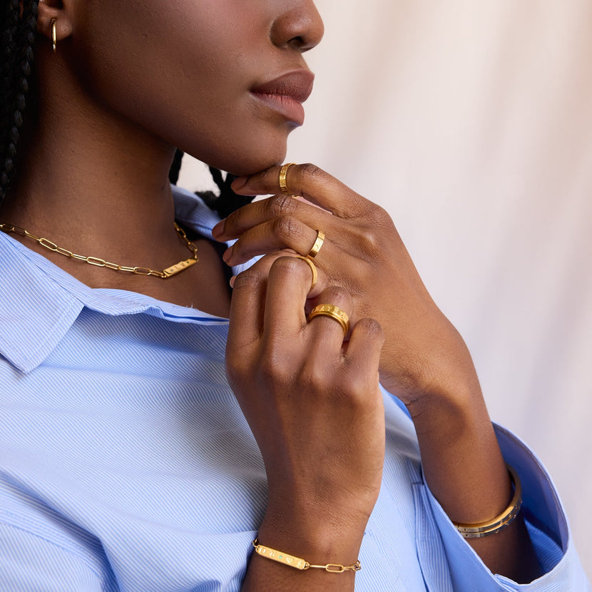 Custom Stamped Ring (Gold)