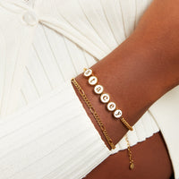 Custom Bead Bracelet (Gold)