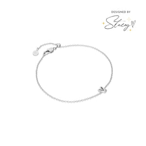 Stacey's Stories Doodle Heart Bracelet (Silver)