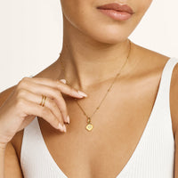 Engravable Clover Necklace (Gold)