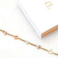 Custom Enamel Name Necklace (Gold)