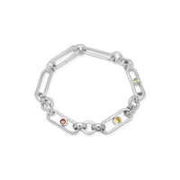 Figaro Chain Custom Bracelet (Silver)