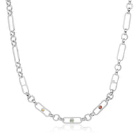 Figaro Chain Custom Necklace (Silver)