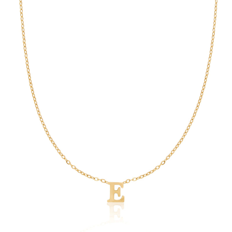 Mini Initial Necklace (Gold)
