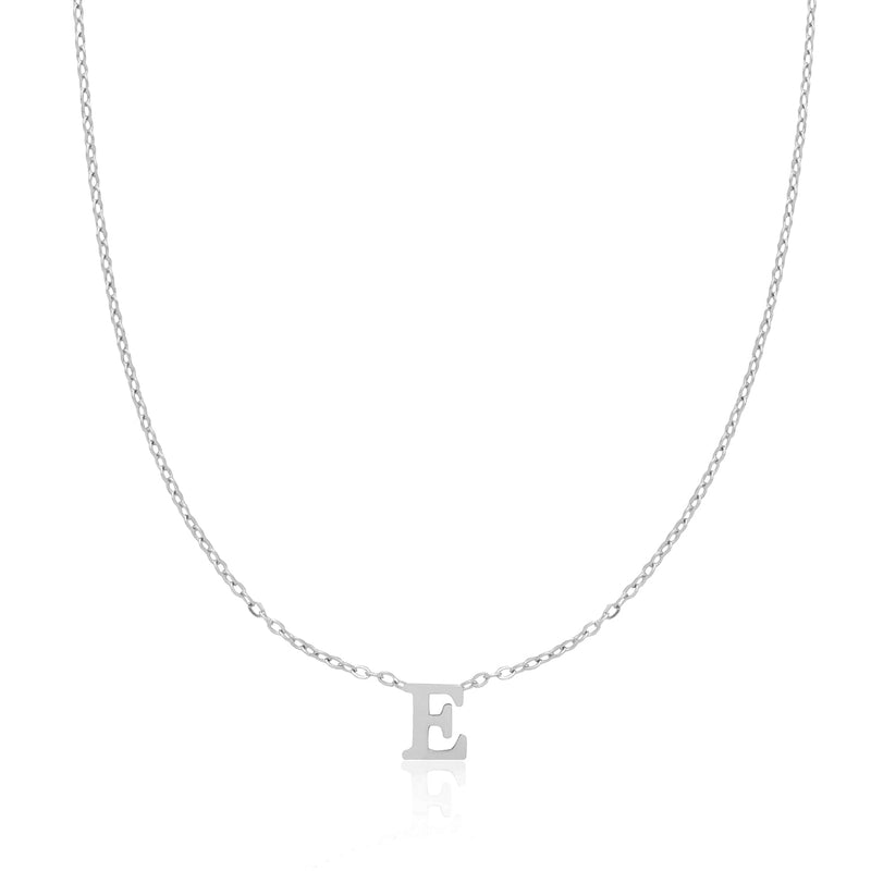 Mini Initial Necklace (Silver)