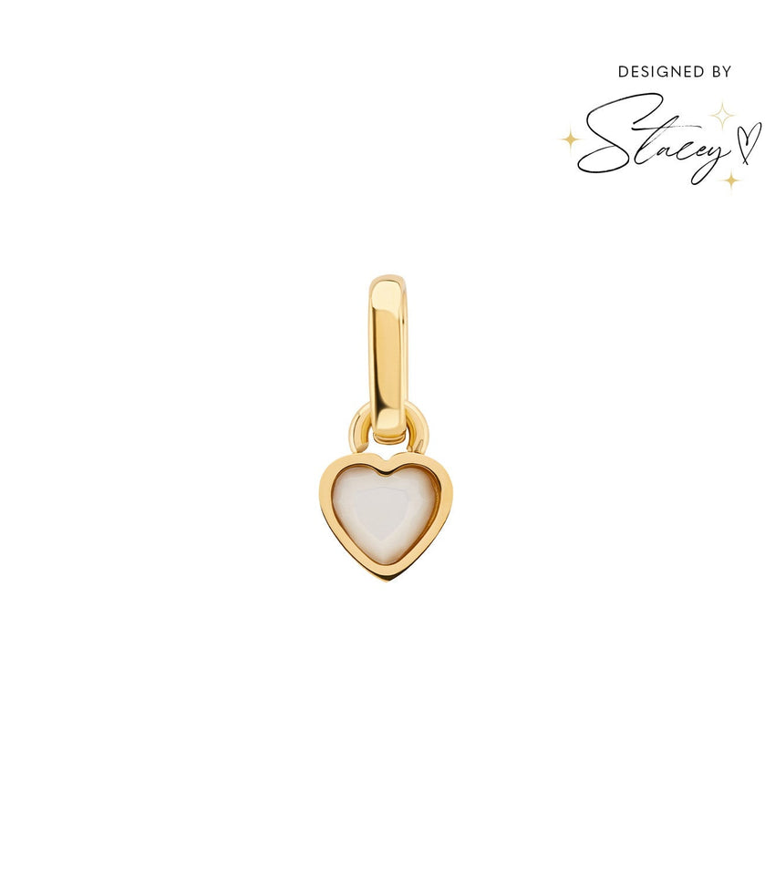 Stacey's Stories Mini Heart Birthstone Charm (Gold)