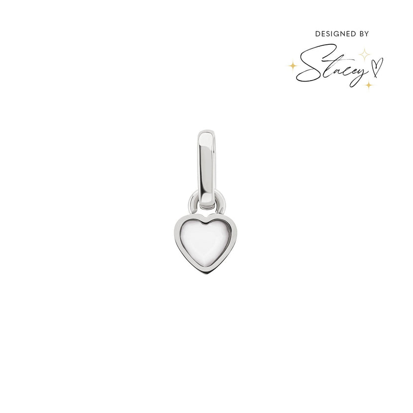 Stacey's Stories Mini Heart Birthstone Pendant (Silver)