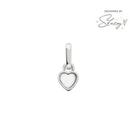 Stacey's Stories Mini Heart Birthstone Charm (Silver)