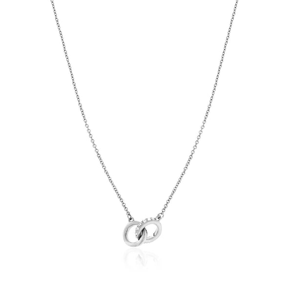 Personalised Silver Interlocking Circles Necklace | Lisa Angel