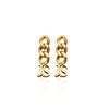 Initial Curb Earrings (Gold)