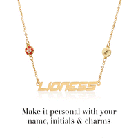 Lioness Name Necklace (Gold)